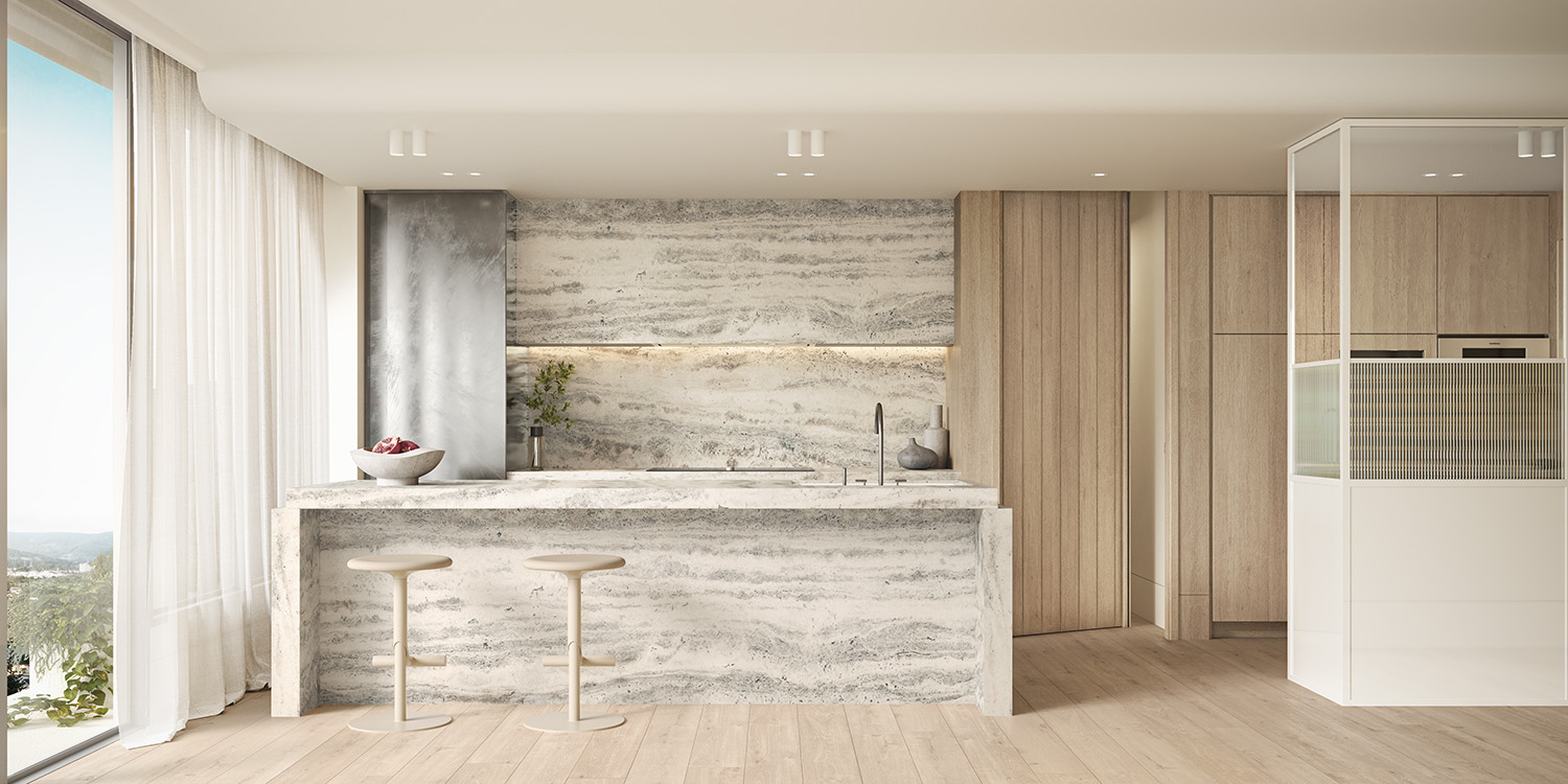 Kitchen - Travertine Option